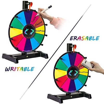 12 inch Dry Erase Spinning Prize Wheel with Desktop Stand