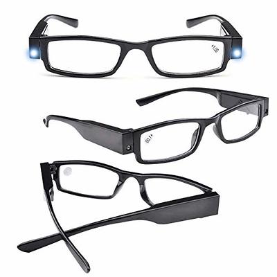 Reading Glasses with Lights Bright LED Readers Magnifying Glasses with  Lights Blue Light Blocking Glasses LED Magnifying Eyeglasses Nighttime  Reader Eyewear Unisex Vision Lighted Reading Glasses+2.5 - Yahoo Shopping