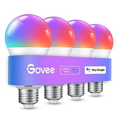Govee Smart Light Bulbs, WiFi & Bluetooth Color Changing Light Bulbs, Music  Sync, 54 Dynamic Scenes, 16 Million DIY Colors RGBWW, Work with Alexa,  Google Assistant Home App, 800 Lumens, 4 Pack - Yahoo Shopping