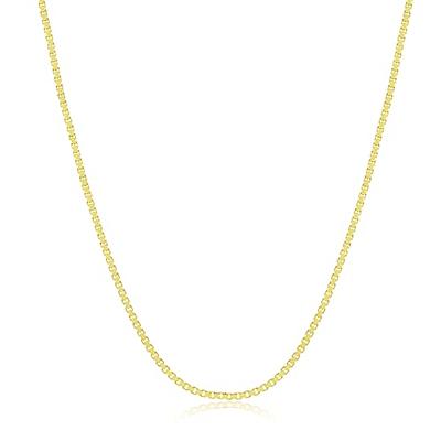 925 Silver Italian Chain Necklace, 14K Gold Plated