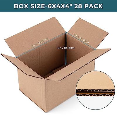 Golden State Art 6x4x4 Inches Shipping Boxes 28 Pack, Brown Corrugated  Cardboard Box for Small Business Mailing Shipping and Storage - Yahoo  Shopping