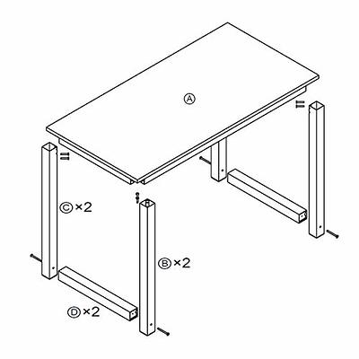 Decoholic Modern Computer Desk 63 Inch Large Workstation Office Desk  Computer Table Study Writing Desk for Office Home, Industrial Style,Oak  Board