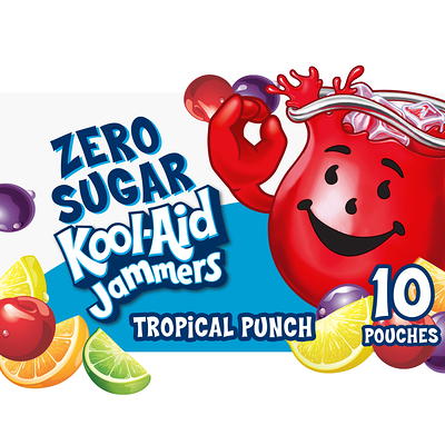 Kool-Aid Jammers Drink, Tropical Punch/Grape/Cherry, Variety Pack - 40 pack, 6 fl oz pouches