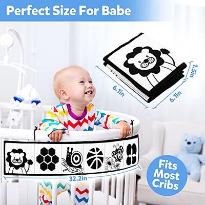 teytoy Black and White High Contrast Sensory Baby Toys Baby Soft Book for  Early Education, Infant Tummy Time Toys, Three-Dimensional Can Be Bitten  and