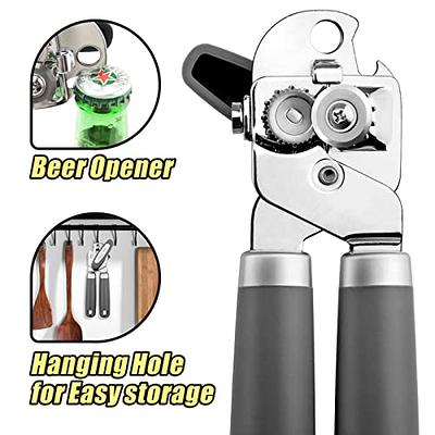 Can Opener, No-Trouble-Lid-Lift Manual Handheld Can Opener With Magnet,  Smooth Edge Safe Cut For Beer/Tin/Bottle, Big Turning Knob Anti-Slip Handle  Go - Yahoo Shopping