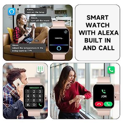 Smart Watch for Men Women with Bluetooth Call, Alexa Built-in1.8 DIY Dial  with Blood Oxygen Heart Rate Sleep Fitness Tracker Notification Weather 100