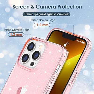 Compatible with iPhone 11 Case, Clear Glitter Hybrid Protective