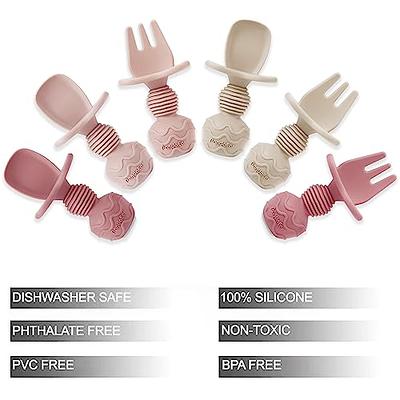 Hsei 12 Pcs Silicone Baby Feeding Forks and Spoons Set Including 6 Spoons  and 6 Forks First Stage Led Weaning Self Feeding Supplies Silicone Baby  Utensils Baby Spoons Self Feeding 6 Months - Yahoo Shopping