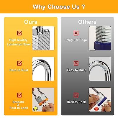 Diyife Locks with Keys, [Aluminum Lock, Waterproof] Locker Lock, Pad Lock  Outdoors, Padlock with 2 Keys, Locks for School Gym Locker, Office, Garage,  Shed, Fence, Warehouse (Blue) - Yahoo Shopping