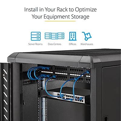 StarTech.com 2U Server Rack Shelf - Universal Vented Rack Mount Cantilever  Tray for 19 Network Equipment Rack & Cabinet - Heavy Duty Steel - Weight