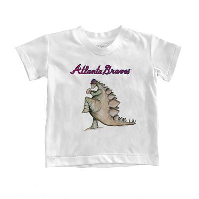 Atlanta Braves Tiny Turnip Girls Toddler Sugar Skull Fringe T-Shirt