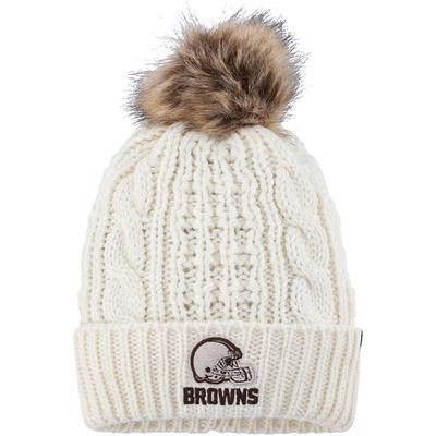 Women's '47 White Las Vegas Raiders Ashfield Cuffed Knit Hat with Pom