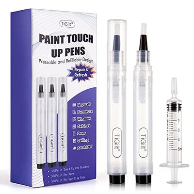 TiGilt Touch Up Paint Pens 3-Pack - Refillable Paint Brush Pens for Walls  Furniture Drywall Cabinet Wood Countertop Window Door Small Brushes Repair  Kit. Easy, Ready to Use - Yahoo Shopping