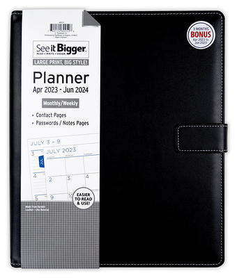  2024 Weekly & Monthly Planner Refill, 3-3/4 x 6-3/4, January  2024 - Dec 2024, Personal/Compact/Size 3 : Office Products