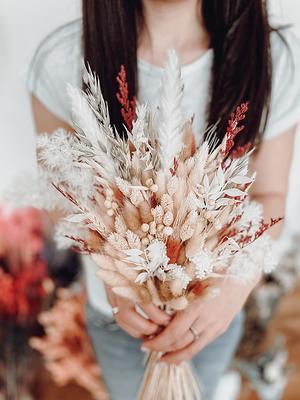 Natural Pink Bunny Tail Dry Flowers Bundle Pink Flower -   Dried  flowers, Dried flower bouquet, How to preserve flowers