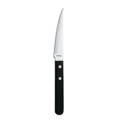 Acopa 4 1/2 Stainless Steel Steak Knife with Black Polypropylene Euro  Handle - 12/Case