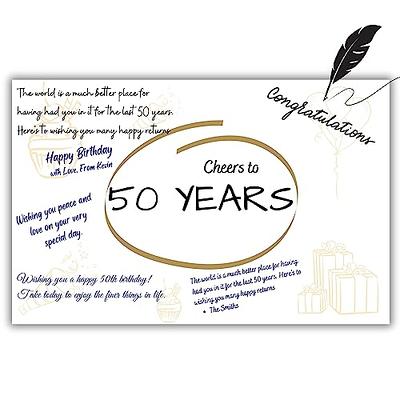 50th Birthday Decorations, Creative Guest Book Alternative or Signature Poster Board, 50th Anniversary Decorations or 50th Birthday Gifts for Women