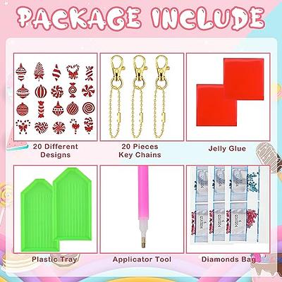 Wholesale SUNNYCLUE 1 Box 7 Sets Christmas Diamond Art Painting Keychains  Bulk Beginner Painting Keychain Kits Xmas Santa Claus Snowman for Adults  DIY Craft Diamond Art Keychains Party Decoration Supplies 