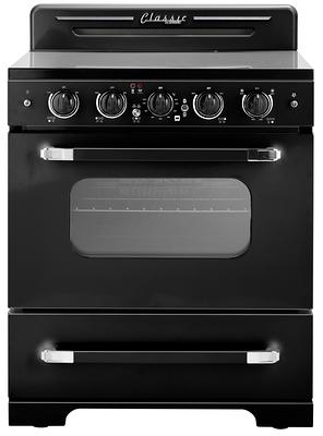 Unique Appliances UGP-30CR EC Classic Retro 30 Inch Wide 3.9 Cu. Ft. Free  Standing Electric Range Midnight Black Cooking Appliances Ranges Electric -  Yahoo Shopping