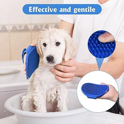 Pet Dog Cat Soft Massage Bath Brush Scrubber Shampoo Silicone Dispenser  Shower