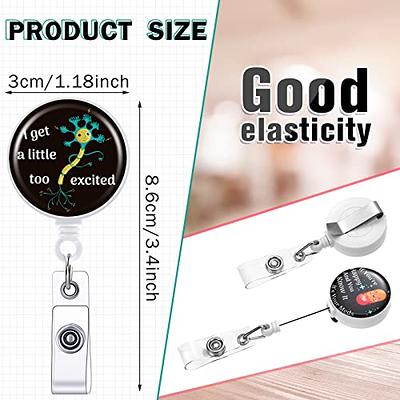 8 Pieces Nurse Badge Reel Holder Retractable Badge Holder ID Badge Reel  Clip for Nurse Doctor Teachers Students Women Men, 8 Styles (Cute Style)