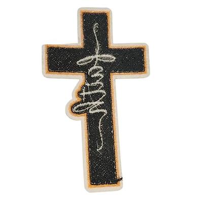 Chenille Stitch Varsity Iron-On Patch by PC, 4-1/2 inch, White/Black, Tr-11648 (Letter A)