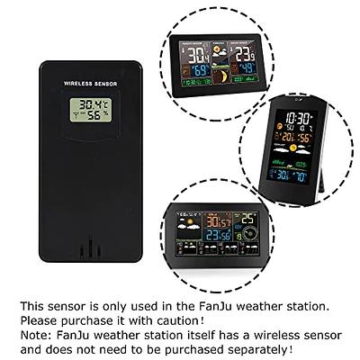 Weather station electronic thermometer, hygrometer with sensor