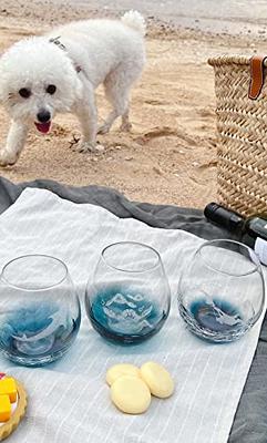 Bichon Hand painted Portrait On Wine Glasses