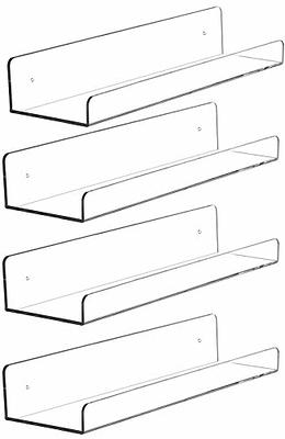 Clear Floating Shelves Wall Shelf Storage Rack Bathroom Mounted Shelves  Acrylic