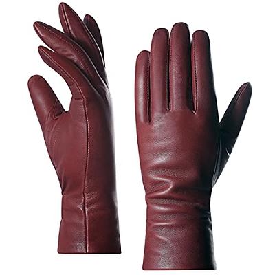 Nappaglo Men's Classic Fingerless Gloves Imported Lambskin Leather Silk  Lining Half Finger Driving Cycling Outdoor Gloves (L (Palm Girth:8.5-9),  Brown) - Yahoo Shopping