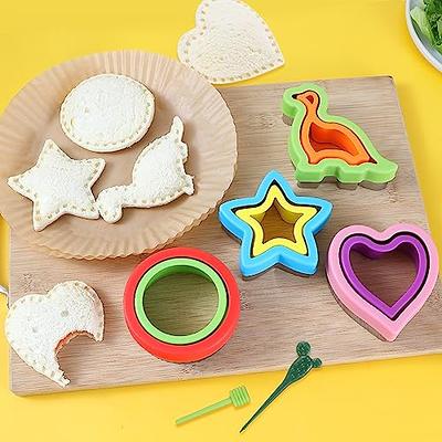 Complete Bento Lunch Box Supplies and Accessories For Kids - Sandwich  Cutter and Bread Crust Remover - Mini Vegetable Fruit cookie cutters -  Silicone