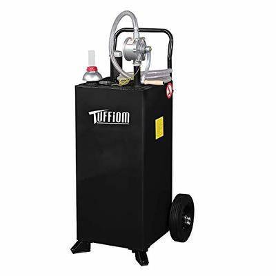 TUFFIOM 30 Gallon Gas Caddy w/Wheels, Fuel Transfer Tank Gasoline Diesel  Can Reversible Rotary Hand Siphon Pump, Portable Fuel Storage Tank For  Automobile ATV Car Mower Tractor Boat Motorcycle(Black) - Yahoo Shopping