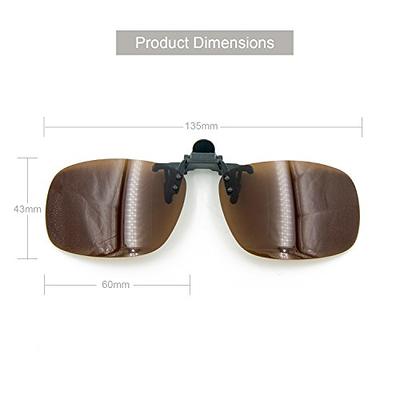 Besgoods Polarized Clip-on Sunglasses Flip up Glasses Plastic