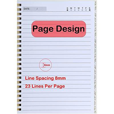 PAPERAGE 10 Pack Lined Journal Notebook, Hard Cover, Medium 5.7 inch x 8 inch, 100 GSM Thick Paper (Black, Ruled), Size: 5.7 x 8