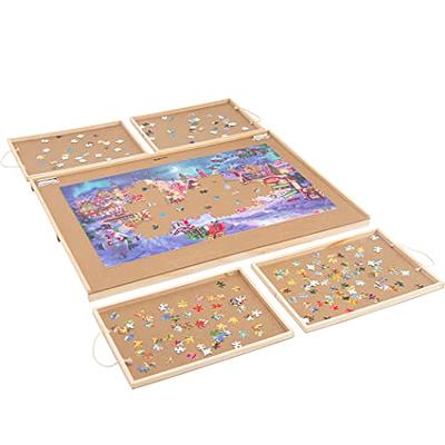 1500PCS Puzzle Smooth Plateau Fiberboard with 6 Sliding Drawers