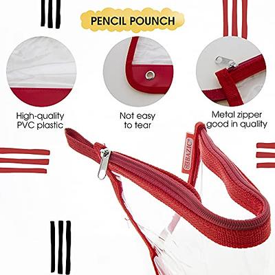 Clear Plastic Pencil Pouches, Clear Pencil Pouch 3 Holes