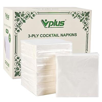 White And Gold Cocktail Napkins-3 Ply 5x5 Inches Disposable Gold Napki –  HERBAL LIVING