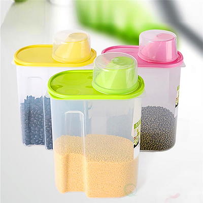  Wildone Storage Containers Set, Large BPA Free Plastic Airtight  Food Containers 4L /135.3oz for Cereal, Flour, Sugar, 6 Piece Cereal  Dispensers with 20 Labels & Marker, Black: Home & Kitchen