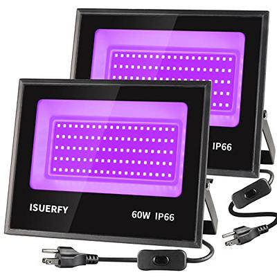 TENDIST Deformable LED Black Light 60W, 2 Pack Blacklight with Plug and  Switch, Black Lighting for Glow Party, Purple Neon Black UV Lamp Bulb  Lightbulb for Halloween Decor, Bedroom, Tapestry, Poster 