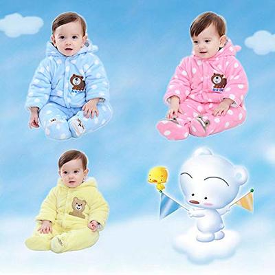 Cheap Newborn Baby Boys Girls Winter Cute Ear Fleece Jumpsuit Romper Warm  Outwear | Joom
