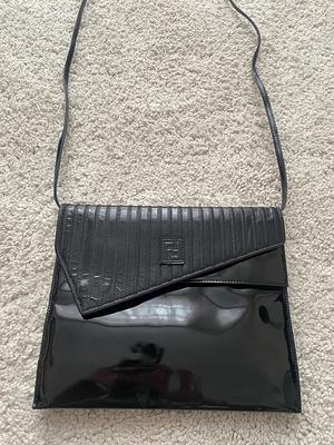 90s Vintage Coach Taylor Black Leather Shoulder Crossbody 