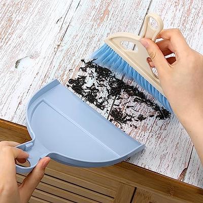 MR.SIGA Mini Dustpan and Brush Set, Portable Cleaning Brush and