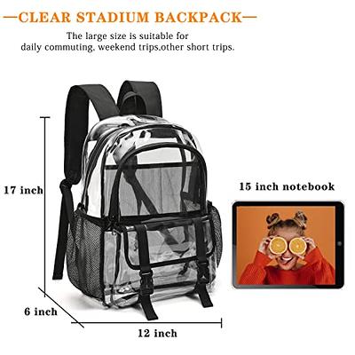 Popular Fashionable Bookbag, School Bag, Travel Bag, PVC Bag See Through  Bag Clear Bag Stadium Approved, Transparent See Through Clear Backpack