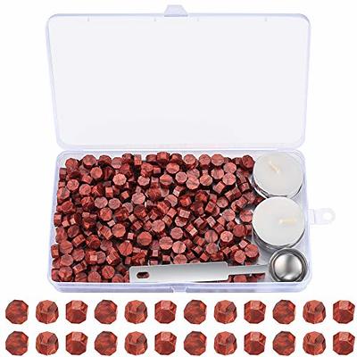 Feyabest 230 Pcs Pearlescent Pink Sealing Wax Beads for Wax Seal