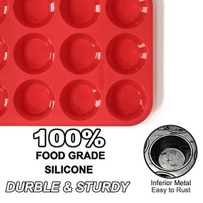 Silicone Muffin Pans Nonstick 12 Cup Set of 2 