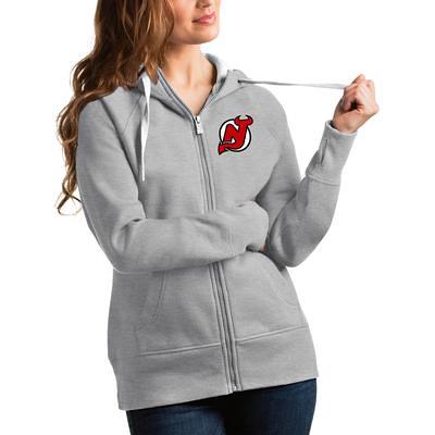 New England Patriots Antigua Wordmark Victory Full-Zip Hoodie - Red