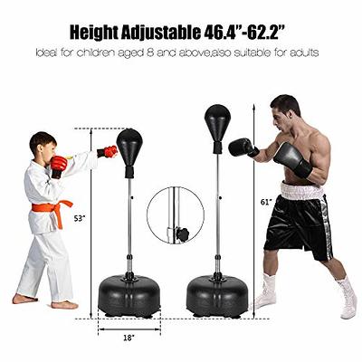 Punching Reflex Boxing Bag w/ Adjustable Stand Speed Boxing Bag With Gloves