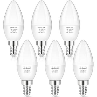 E14 LED Candelabra Bulb 40W Equivalent 4W Dimmable LED Candle Light Bulbs,  3000K Soft White 400 Lumen E14 Frosted Glass Decorative Bulb, 4 Pack