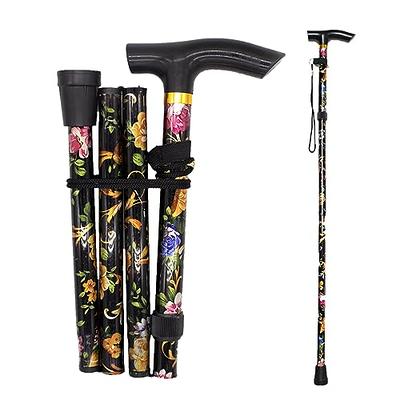 Folding Cane Lightweight Walking Cane Collapsible Non Slip Hand Walking  Stick Comfortable Adjustable Blind Cane for