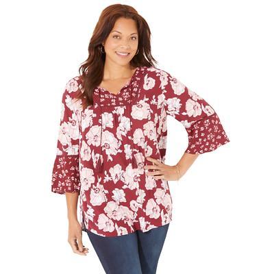 Catherines Women's Plus Size Breezeway Georgette Blouse 